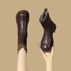 Botas de nieve de cuero suave, con suela gruesa para mujer, nueva colección otoño/invierno 2026, estilo británico, forradas de felpa, cálidas y antideslizantes, botas de algodón para mujer