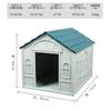 Casa para Perro Exterior Casa para Perro de Plástico Casa para Perro Universal para Cuatro Estaciones Casa para Perro Grande Exterior a Prueba de Lluvia Jaula para Perro Removible y Lavable en Verano