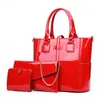 2025 Nuevo Bolso de Mano Brillante de Charol Moda Europea y Americana Bolso Madre-Hija Bolso Tote Set de Tres Piezas Bolso de Hombro Bolso Cruzado