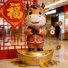 2026 Año del Caballo Día de Año Nuevo y Festival de Primavera Escultura de Caballo de Dibujos Animados Centro Comercial Punto Escénico Parque Comunitario Atmósfera de Año Nuevo Adornos Decorativos