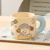 Tazas Cerámicas Creativas y Lindas de Dibujos Animados Bajo Esmalte, Tazas para el Hogar, Tazas de Café para la Oficina y Artículos de Regalo