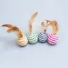 Brinquedo para Gato Bola de Sisal com Pena Resistente à Mordida de Gato Brinquedo com Som para Roer Gato Bola Arranhador Suprimentos para Gatos