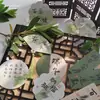 Tarjeta de felicitación para el Festival del Bote del Dragón, Tarjeta decorativa para envoltorio de Zongzi de estilo antiguo en forma de abanico, Tarjeta de bendición para la buena suerte y la salud, Tarjeta de bendición para regalo del Festival del Bote del Dragón