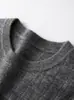 Suéter Pulóver Nuevo Estilo Otoño e Invierno 2026 Casual de Negocios Suelto Base de Punto Jacquard Cuello Redondo Suéter de Cachemira para Hombre