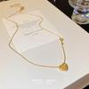 Collar de Cadena para Clavícula de Diseño Nicho Dulce y Elegante de Lujo Ligero Japonés y Coreano, Temperamento de Acero de Titanio que no se Desvanece, Accesorios de Collar para Mujer