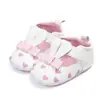 Primavera e outono novos sapatos fofos para bebê menina com orelhas tridimensionais sapatos infantis flat com velcro atacado 0943