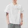 Ropa de Hombre Fengshe / Nueva Camiseta de Hombre Verano 2026, Popular Camiseta de Manga Corta para Hombre Estilo Chino, Top de Moda