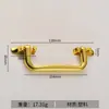 Manija plana de plástico para tirar, zapatero, estuche de cuero, estuche de maquillaje, manija antigua, estuche de aluminio, bolsa para caja de regalo, accesorios, manija dorada a prueba de humedad