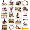 Pegatinas de transferencia en frío pintadas a mano con acuarela para tazas de vidrio y cerámica, pegatinas decorativas DIY para tazas y frascos, pegatinas creativas hechas a mano culturales y creativas