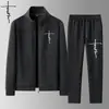 Chaqueta de Pana con Cuello Alto para Primavera y Otoño, Ropa Deportiva Cómoda y Transpirable, Conjunto de Sudadera Casual de Moda para Hombre, Personalizado con Fotos