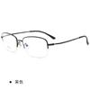 Montura de gafas ópticas directa de fábrica de Danyang para hombre, montura de gafas de medio marco de metal chapado en oro grueso para negocios