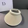 Novo Chapéu de Verão com Aba Larga de Seda de Gelo Anti-UV Dobrável com Topo Aberto Respirável para Cobertura Facial