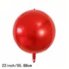 Globos de Papel de Aluminio 4D Rojos de 10, 18, 22, 32, 50, 60 Pulgadas Transfronterizos, Globos para Boda, Fiesta de Cumpleaños
