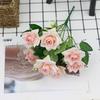 Decoração de núcleo de rosa simulação pequena rosa simulação rosa atacado fábrica direta artificial flor artificial 7 ângulo pequeno Rosa