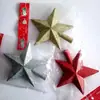 Suministros de Navidad Accesorios Fabricante Mayorista Estrella Decorativa para Árbol de Navidad Adorno Decoración Navideña Colgantes Adornos Estrella de Cinco Puntas Luz