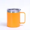 Nova caneca de aço inoxidável de 12oz caneca de café criativa de camada dupla com alça para uso doméstico, comercial e de escritório copo a vácuo