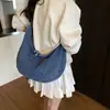 Bolsa de Hombro Cruzada de Mezclilla de Gran Capacidad Estilo Literario Perezoso Popular Nueva Moda de Verano Transfronteriza