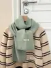 Bufanda de Punto de Lana Suave y Esponjosa Linda para Mujer Invierno Estilo Coreano Versátil Atmósfera Sensación Pareja Cálido Estudiante Bufanda de Lana