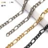 Collar sin aluminio directo de fábrica Cadena europea y americana 3:Cadena trenzada con borde 1NK, cadena O, accesorios de bricolaje para cadena desnuda