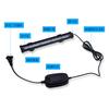Luz LED de burbujas para pecera, luz colorida con control remoto para acuario, luz de burbujas que cambia de color, luz LED de buceo, luz para pecera