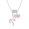 Collar con Letras Dopamina Popular Transfronterizo Set de Tres Piezas con Accesorios de Lazo, Elegante y Versátil Set de Collares con Letras