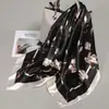 Bufanda de seda decorativa de alta gama transfronteriza, versátil para primavera y otoño, nueva colección de verano 2026, elegante pañuelo cuadrado grande para mujer, fino y elegante