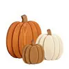 Decoración de Calabaza Fantasma Gato Negro de Madera para Halloween Habitación Escritorio Decoraciones Festivas Artesanías de Madera