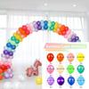 Traje de globo de látex para fiesta temática de arcoíris de Amazon, cadena de globos de colores, diseño de arco para decoración de fiesta