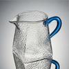Taza de fondo cuadrado de vidrio de borosilicato con patrón de martillo, asa de cuatro colores, dispensador de té de vidrio, patrón de martillo cuadrado, Taza de Feria de Vidrio