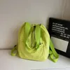 Mochila con Cordón de Moda para Mujer 2026 Primavera Nueva Bolso Sencillo de Mano de un Solo Hombro Gran Capacidad Mochila para Viajes al Aire Libre
