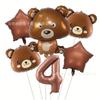 Nuevo tema de animales de dibujos animados forma de oso caramelo paquete de globos digitales decoraciones para fiesta de cumpleaños infantil