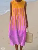 Vestido de Verano/Primavera Nuevo sin Mangas Estampado Elegante para Mujer 2026 Transfronterizo Amazon y Sitio Web Independiente