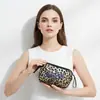 Moda Europeia e Americana Estampa de Leopardo Material de Mergulho Bolsa de Cosméticos Design de Nicho Bolsa para Batom e Cosméticos Bolsa de Higiene Pessoal Portátil para Viagem
