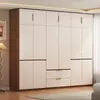 Armario para uso doméstico, mueble de almacenamiento para dormitorio, adecuado para apartamentos de alquiler, con puertas dobles, compartimentos separados, armario económico para almacenamiento infantil, mueble para mirador