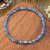 Hilo de Cuentas de Piedra Natural Semipreciosa Transfronterizo Pulsera para Hombre Espaciador de Piedra Negra de Hiel Pulsera Cilíndrica de Piedra Imperial Joyería para Hombre