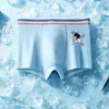 Roupa Íntima Masculina, Malha de Seda Gelo, Estilo Fino de Verão, Estampa de Gatinho Fofo, Boxer Médio e Grande para Crianças, Boxer para Estudantes