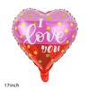 Globo de película de aluminio con forma de corazón de 18 pulgadas I LOVE YOU transfronterizo, globo decorativo de amor para confesión del día de San Valentín occidental al por mayor