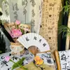 Texto de Caligrafía Estilo Antiguo sobre Tela de Fondo Transparente, Decoración y Arreglo de Escena, Fondo para Foto Hanfu