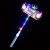 Barra Luminosa de Mano Accesorios de Ambiente Feliz Cumpleaños Arreglo de Ambiente Luminoso Aro para el Pelo con Purpurina para Niños y Niñas
