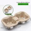 Portavasos de Pulpa Desechable Desgarrable a Mano para Café Té de Leche Taza de Papel para Llevar Anti-Salpicaduras Fijo Paquete de Alta Calidad de Uno, Dos y Cuatro Vasos