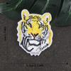Insignia bordada por computadora, accesorios de ropa, parches para zapatos y sombreros, accesorios para bolsos, pegatinas de tela con bordado de animales de lobo, leopardo y tigre.