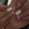Nueva Colección Otoño/Invierno 2026 de Uñas Postizas Decoradas Portátiles, Estilo Popular Europeo y Americano de Estrella de Cinco Puntas, Flor y Puntos Cruzados