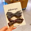 Grampo de Cabelo com Laço de Tecido Estilo Coreano Feminino Estilo Universitário Doce e Fofo Infantil Lateral Franja Clip de Alta Qualidade