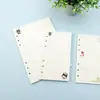 2019-1 Cuaderno de hojas sueltas A6 de seis agujeros para página interior de color principal núcleo interior cuadrado de dibujos animados plan mensual dominical