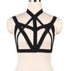Ropa Tipo Bambú Venta Caliente Europea y Americana Sexy Top de Tirante Halter Cruzado con Tira Elástica Arnés Erótico Lencería O0089