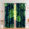 Cortinas Criativas de Verão Transfronteiriças com Estampa de Linhas do Mar, Conchas e Corais para Decoração de Ambiente de Sala de Estar e Quarto