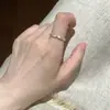 Anillo Plano Cepillado de Encaje de Plata de Ley S925 para Mujer, No se Desvanece, Nicho, Gama Alta, Lujo Accesible, Joyería Versátil Abierta para Mano Nuevo