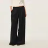 Pantalones casuales ligeros de doble pinza, suaves y resistentes a las arrugas, elásticos y nítidos, con cintura elástica y diseño de pierna ancha, que ofrecen una caída casual.