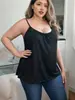 Camisole Feminina Modal Plus Size Mais Vendida Transfronteiriça com Sutiã Embutido, Top Casual Soltinho