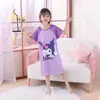 Pijamas de Verano para Niños al por Mayor Transfronterizos, Falda de Manga Corta, Ropa de Dormir Fina para Niñas Grandes, Ropa de Casa para Niñas Princesa